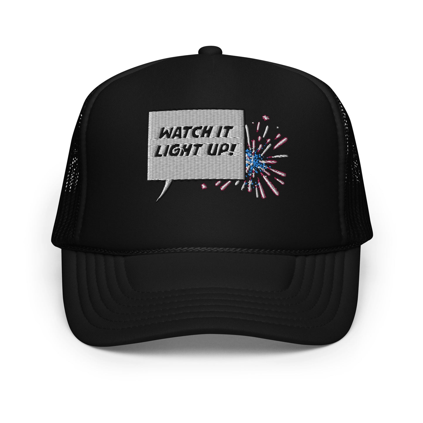 "LIGHT UP!" Foam trucker hat