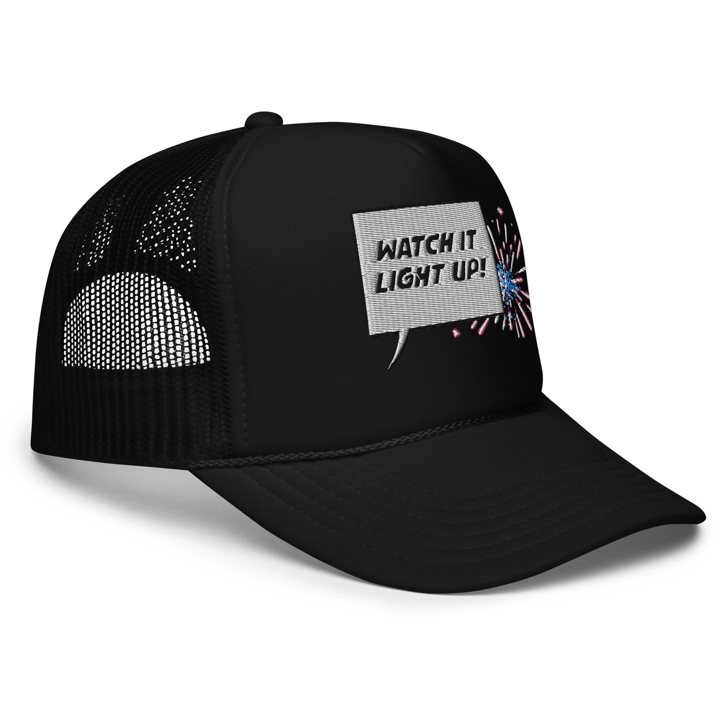 "LIGHT UP!" Foam trucker hat