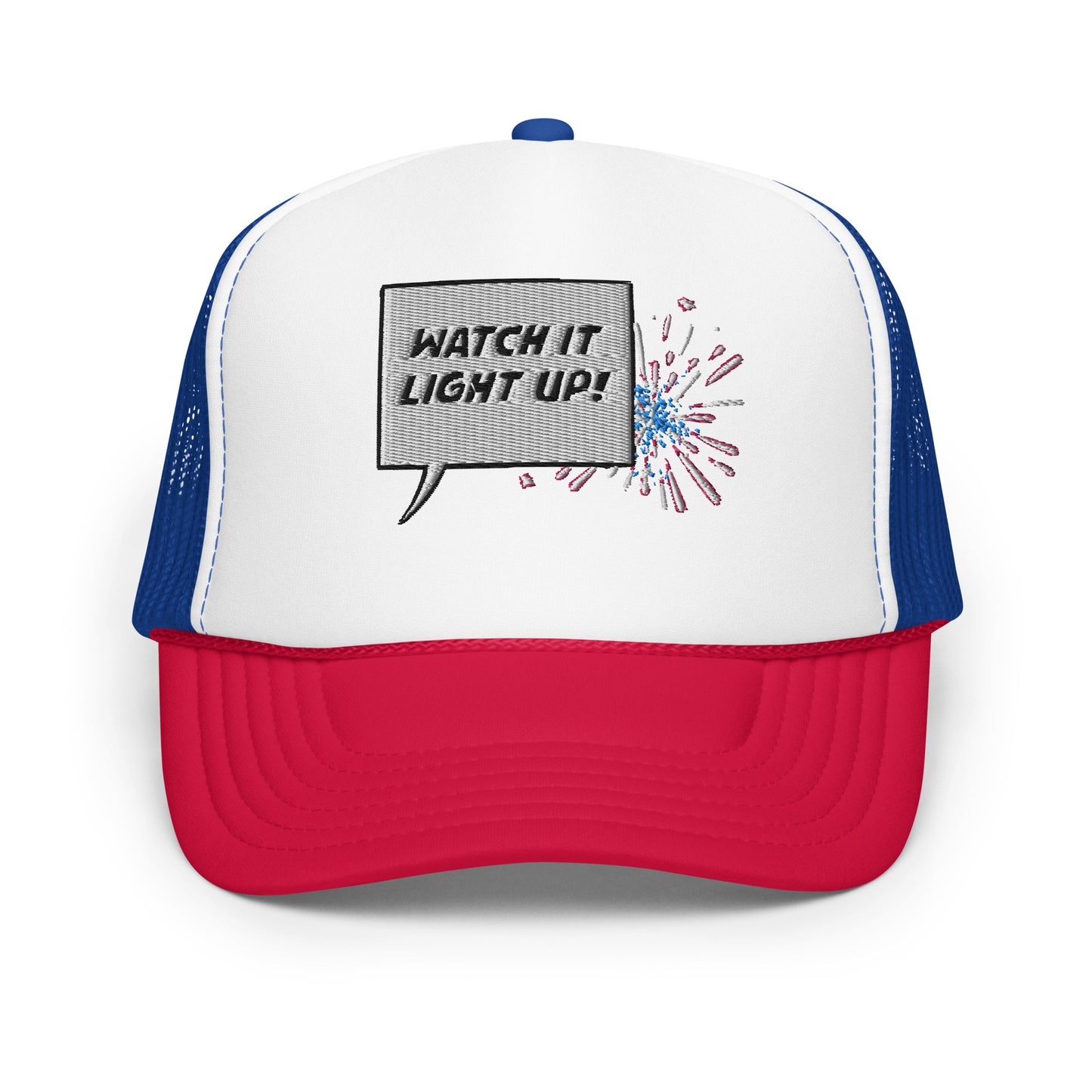 "LIGHT UP!" Foam trucker hat